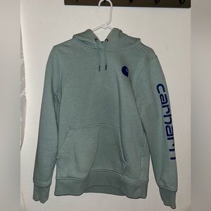 Light Blue Carhartt Hoodie Sweatshirt